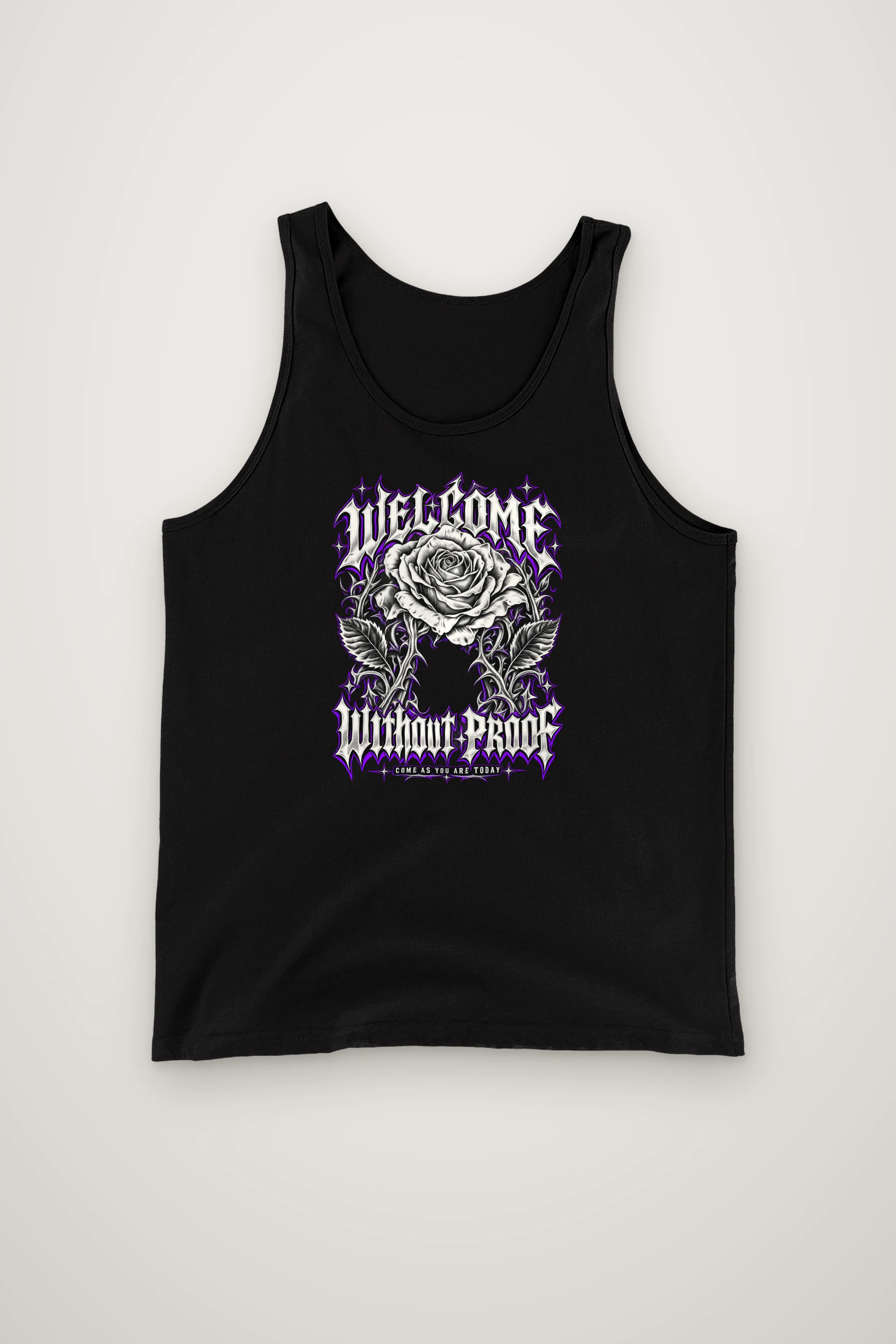 "Welcome Without Proof" Unisex Jersey Tank