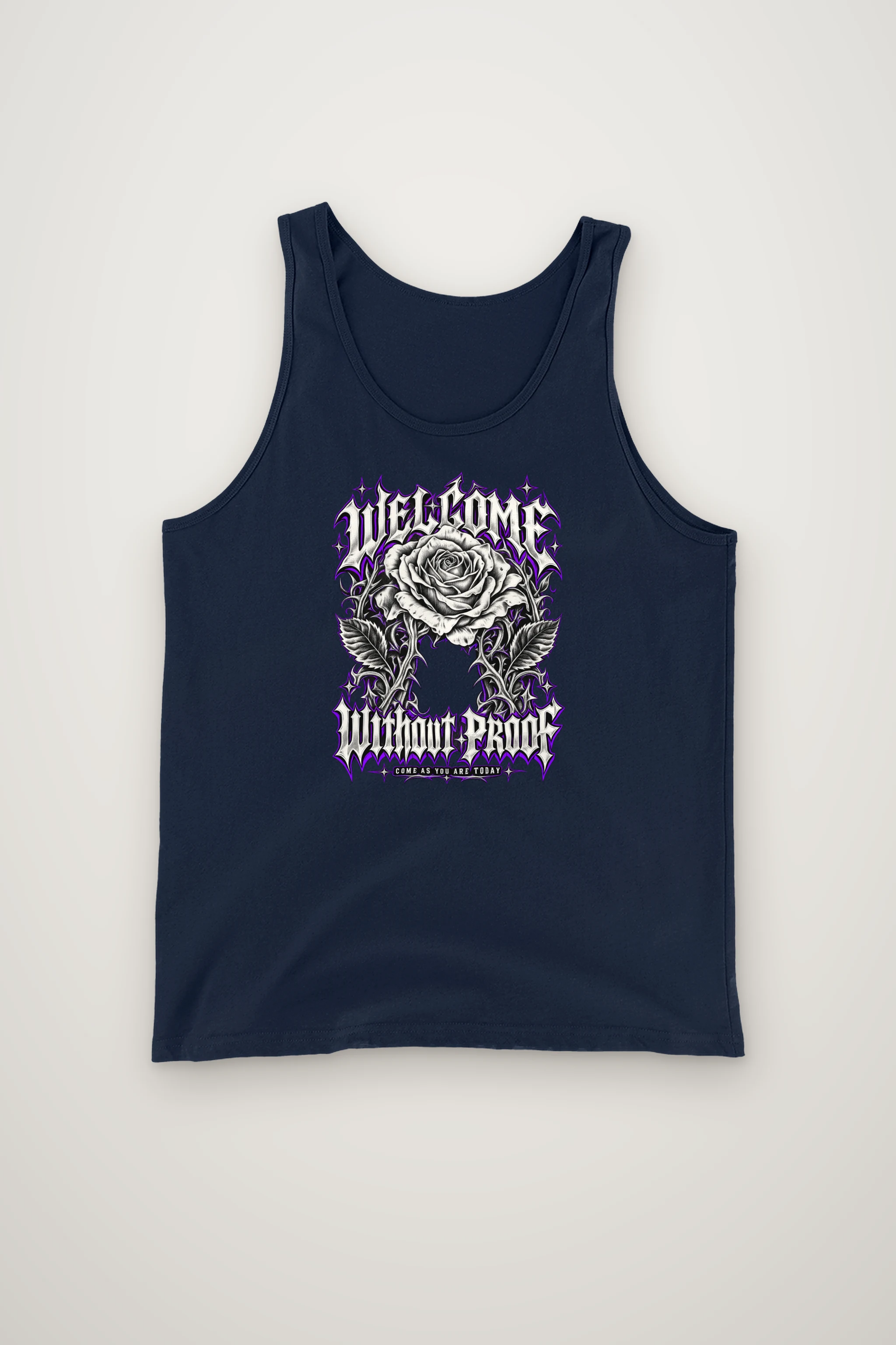 "Welcome Without Proof" Unisex Jersey Tank