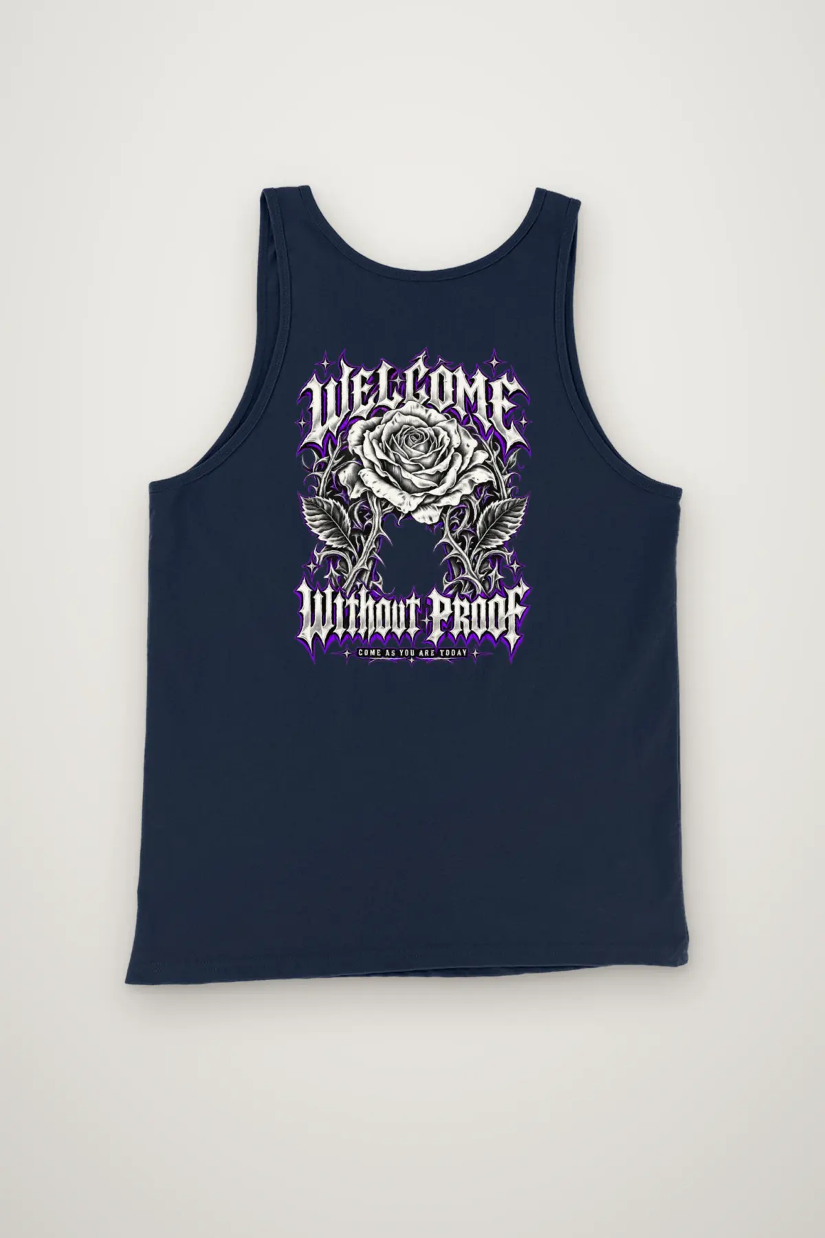 "Welcome Without Proof" Unisex Jersey Tank