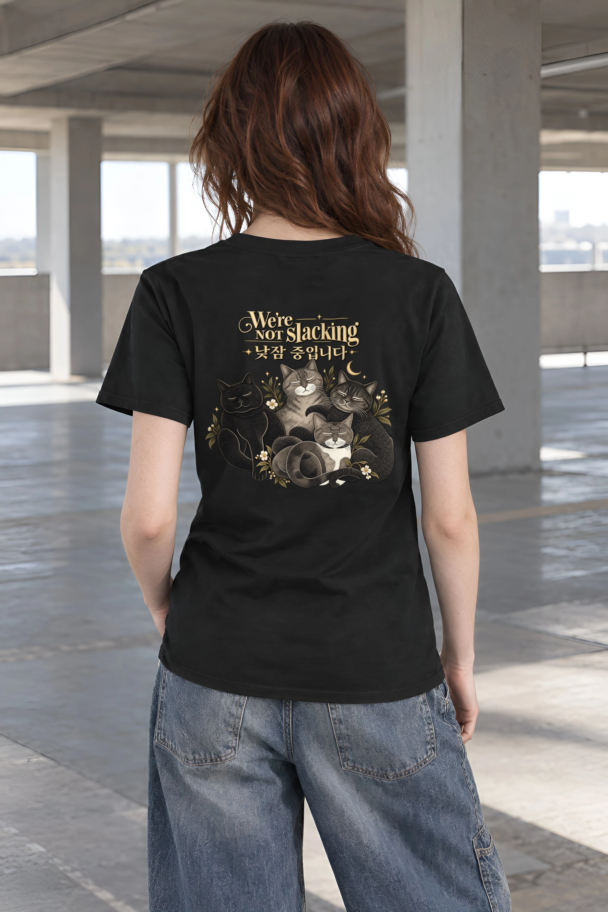 "We're Not Slacking" Heavyweight Unisex Crewneck T-shirt