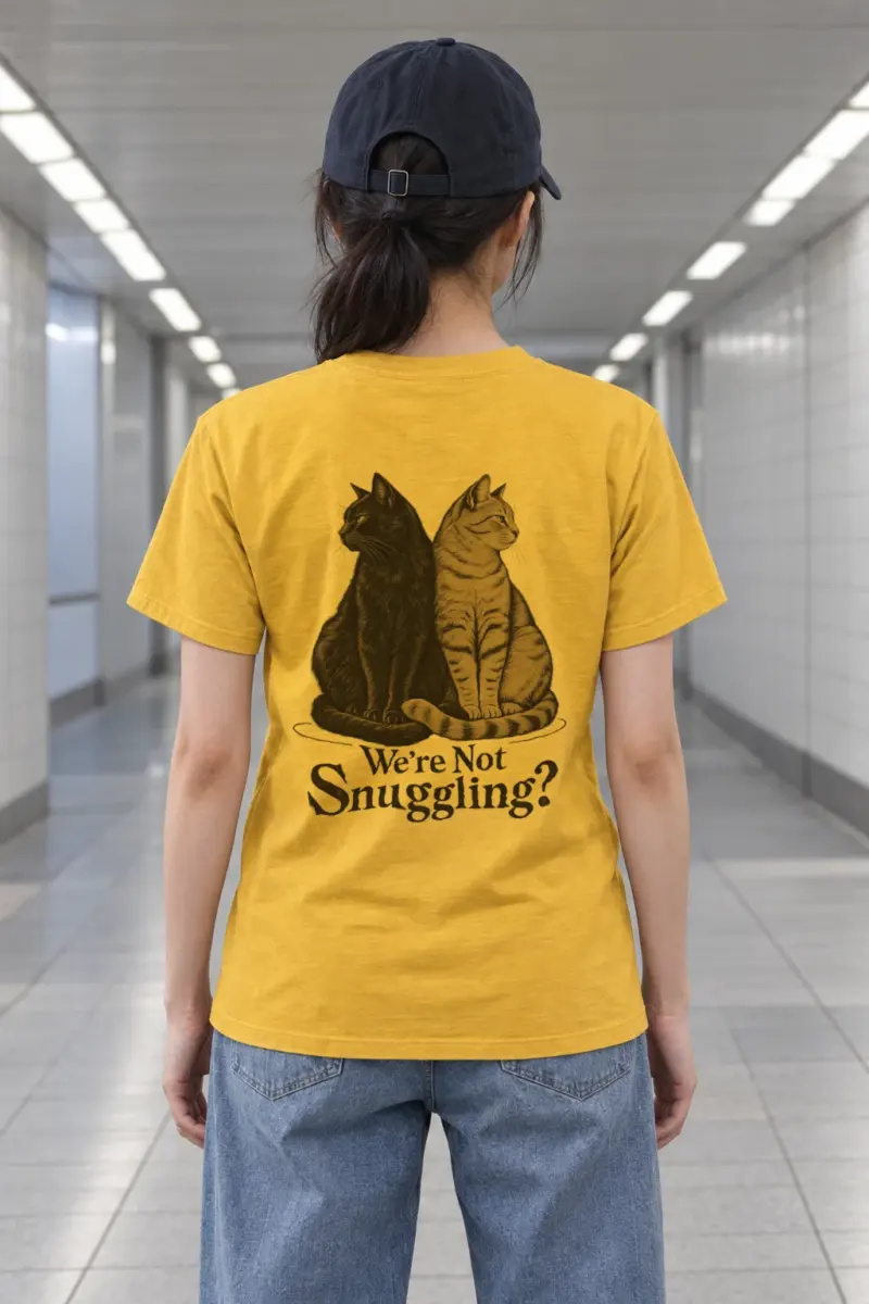 "We're Not Snuggling?" Heavyweight Unisex Crewneck T-shirt