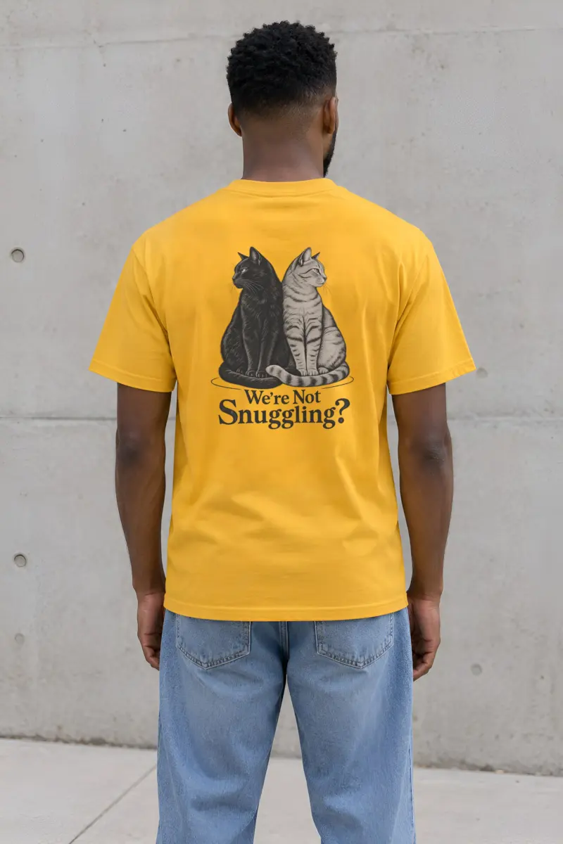 "We're Not Snuggling?" Heavyweight Unisex Crewneck T-shirt
