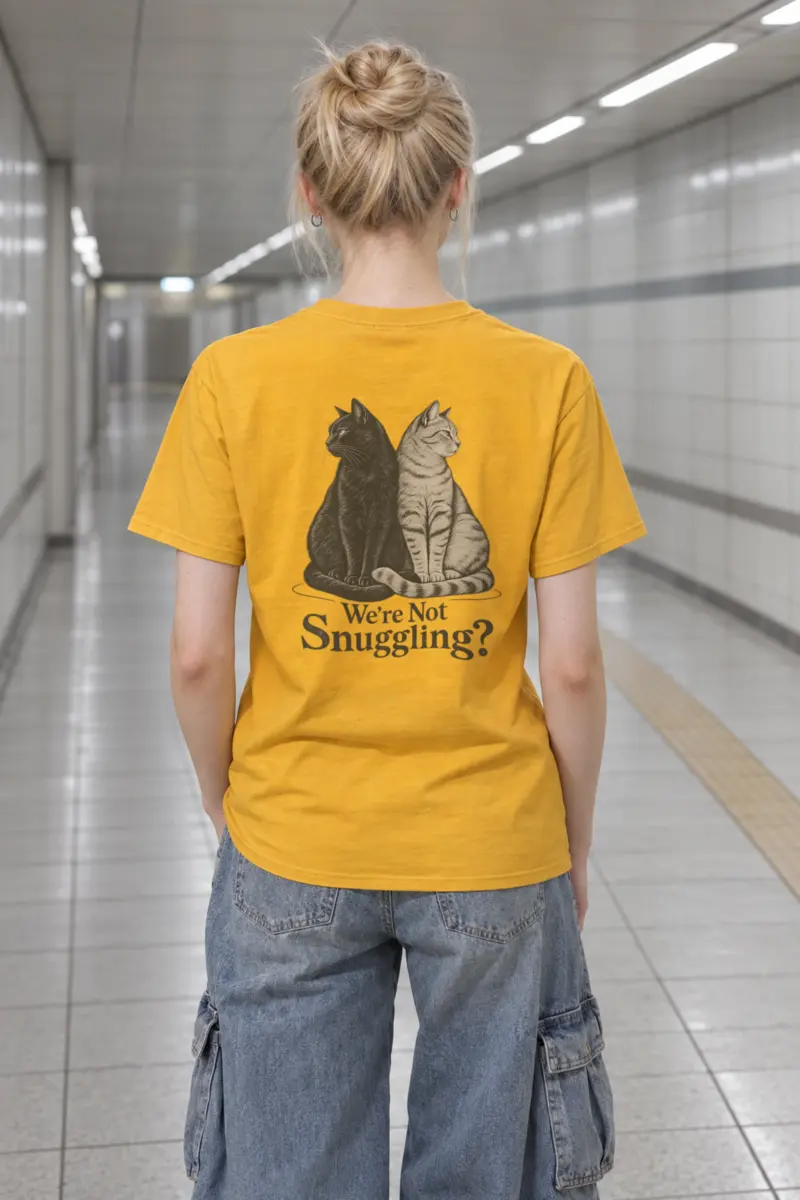 "We're Not Snuggling?" Heavyweight Unisex Crewneck T-shirt