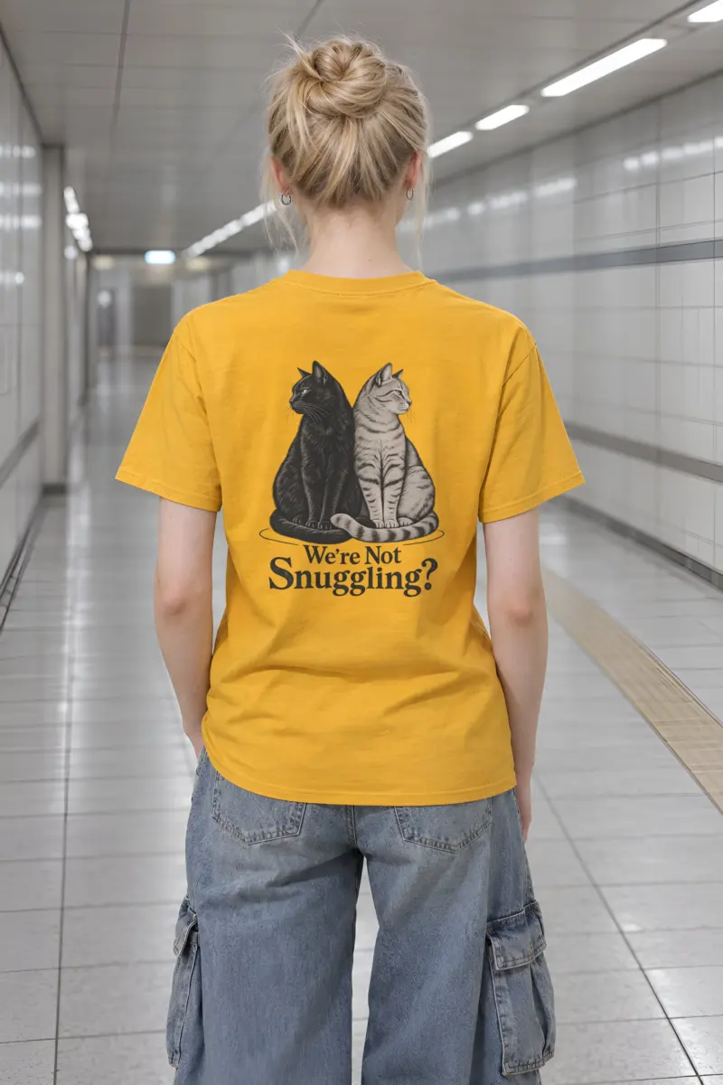"We're Not Snuggling?" Heavyweight Unisex Crewneck T-shirt
