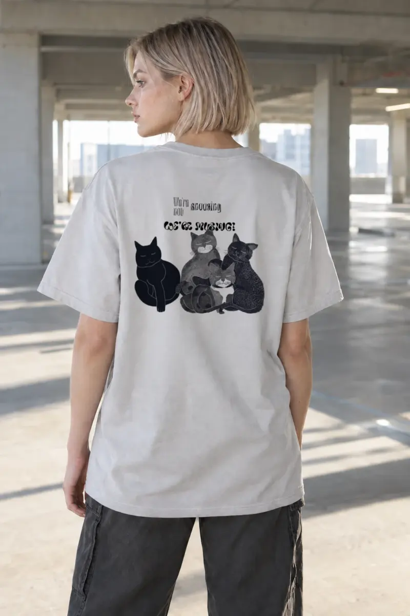 "We're Not Snuggling?" Heavyweight Unisex Crewneck T-shirt | Gildan 5000