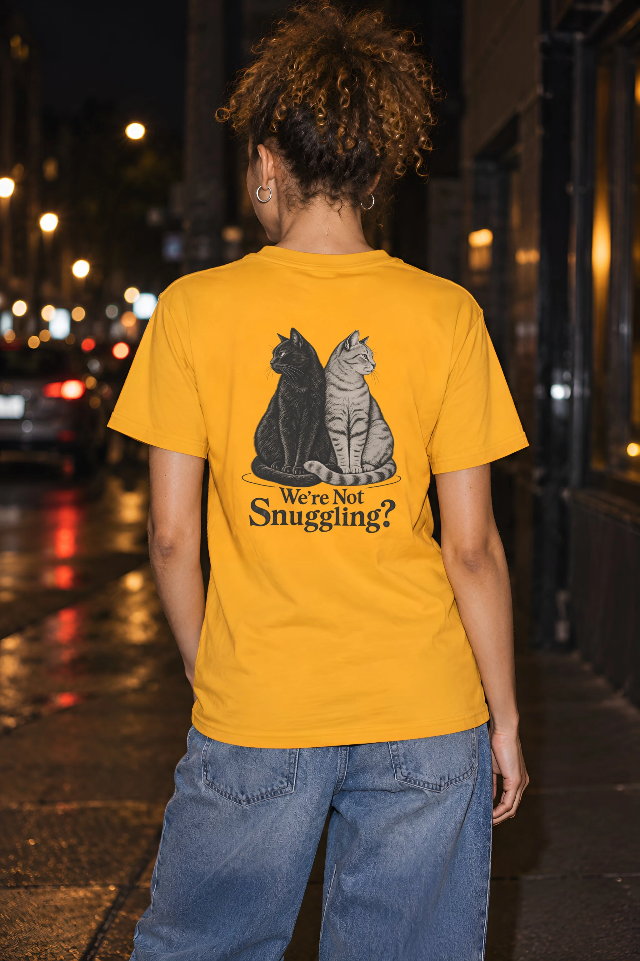 "We're Not Snuggling?" Heavyweight Unisex Crewneck T-shirt