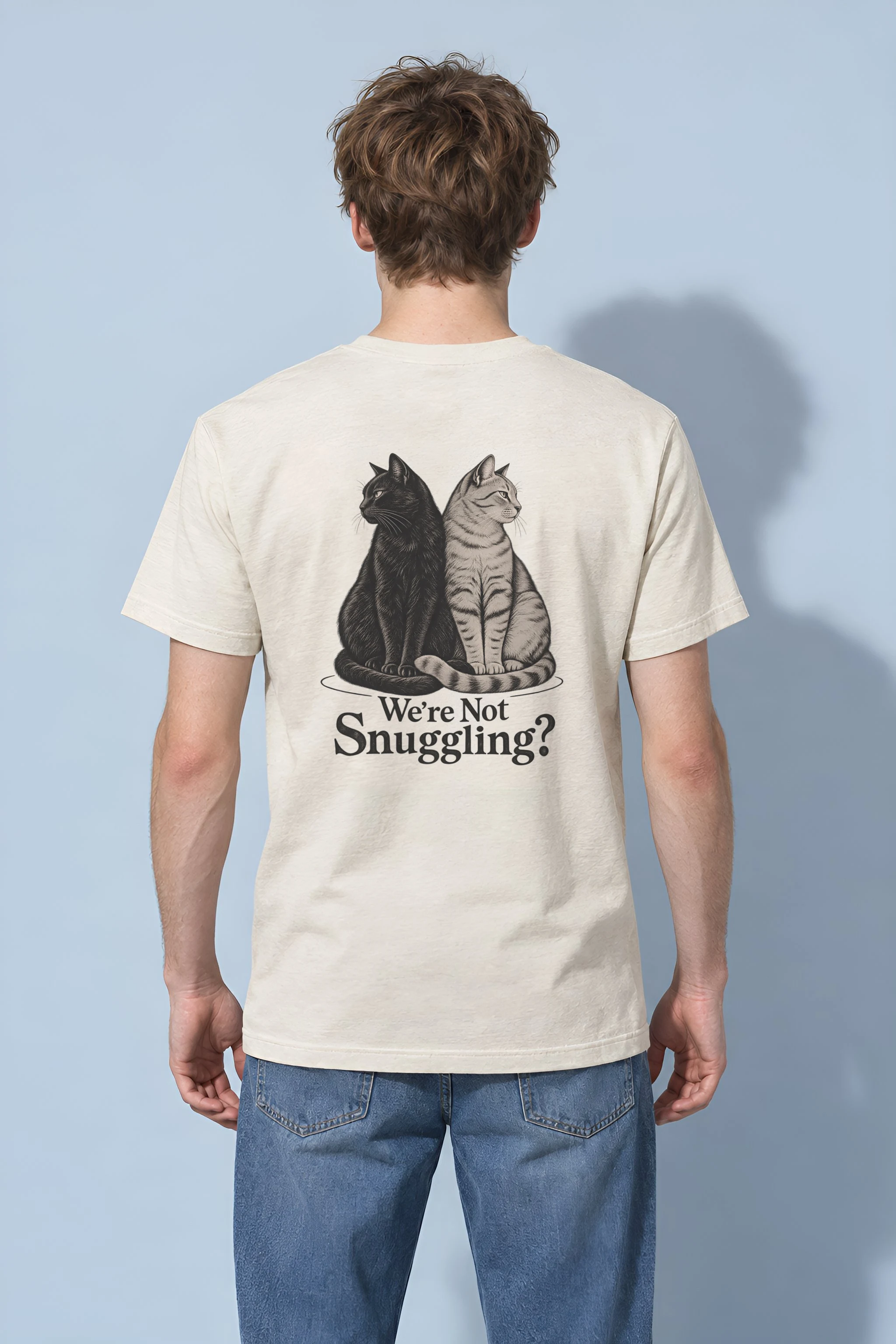 "We're Not Snuggling?" Heavyweight Unisex Crewneck T-shirt