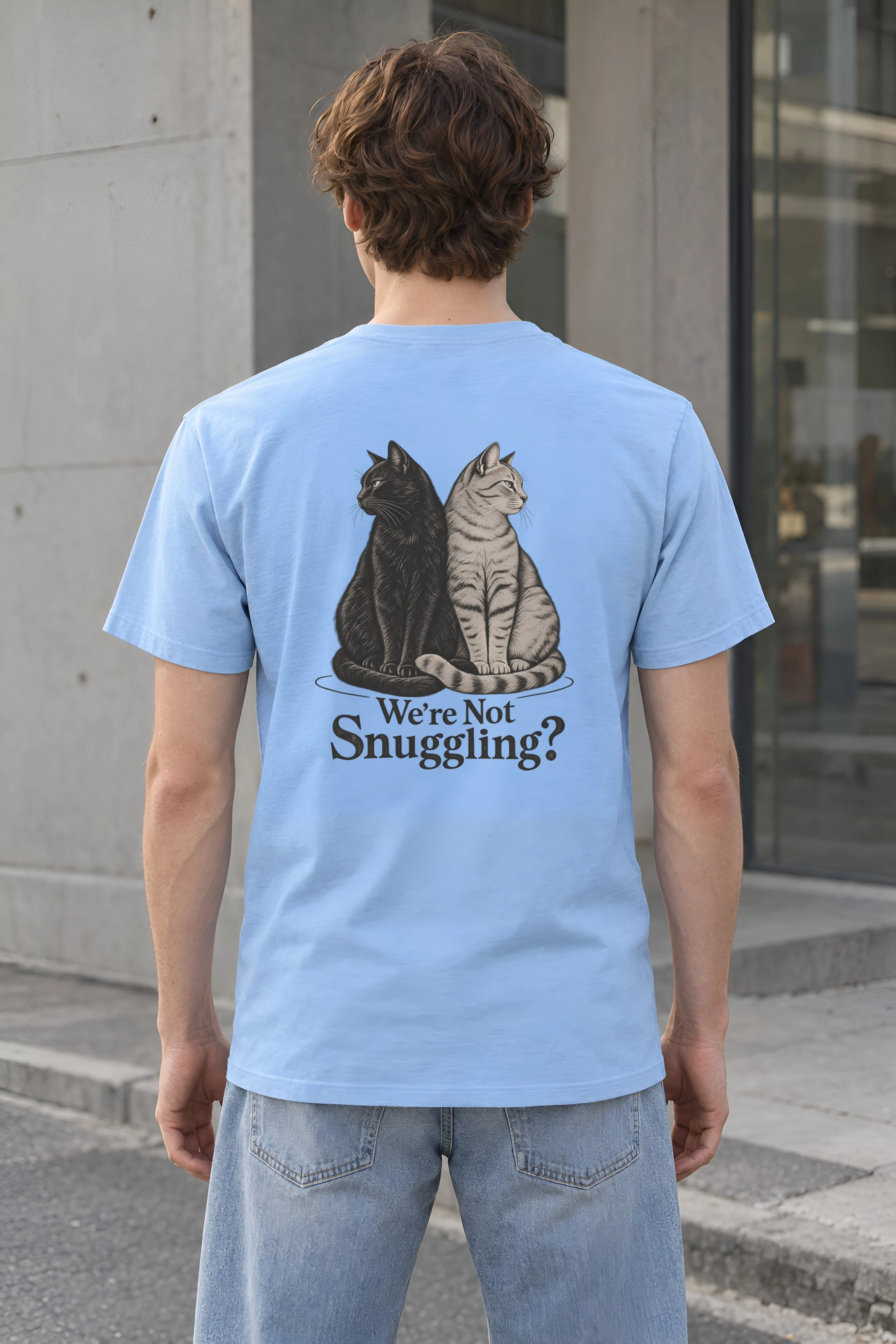 "We're Not Snuggling?" Heavyweight Unisex Crewneck T-shirt