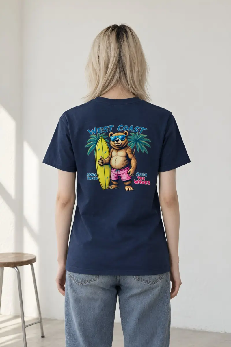 "West Coast Cool" Heavyweight Unisex Crewneck T-shirt
