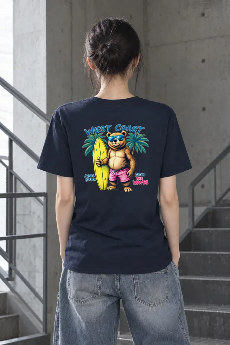 "West Coast Cool" Heavyweight Unisex Crewneck T-shirt