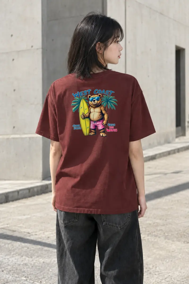 "West Coast Cool" Heavyweight Unisex Crewneck T-shirt | Gildan 5000