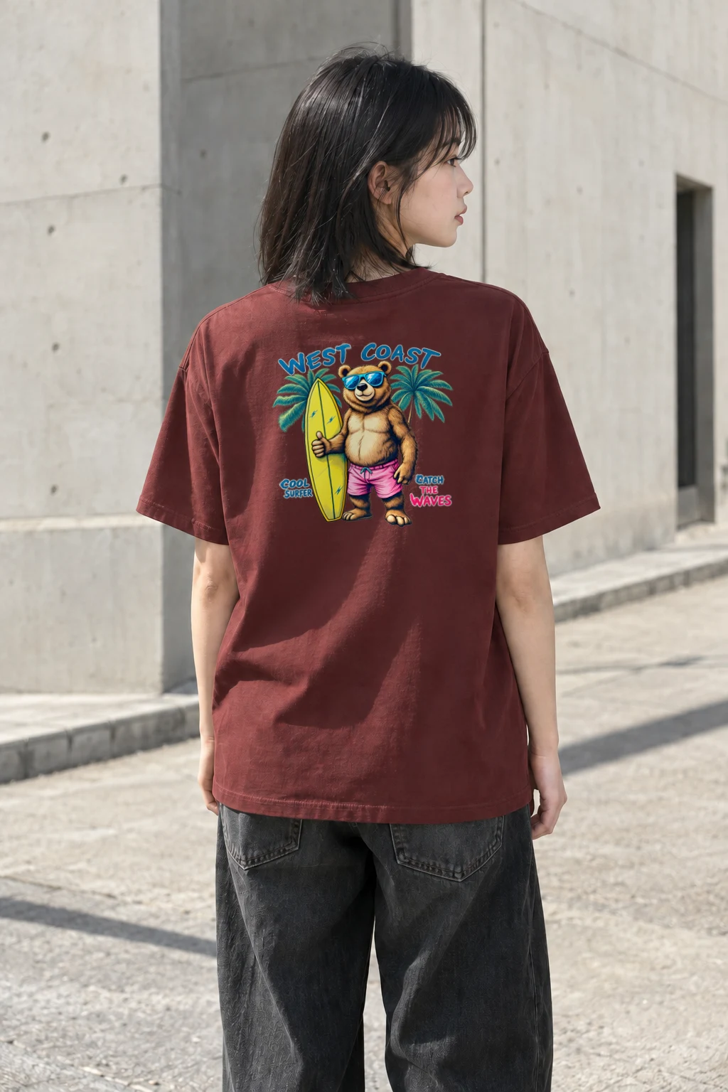 "West Coast Cool" Heavyweight Unisex Crewneck T-shirt | Gildan 5000