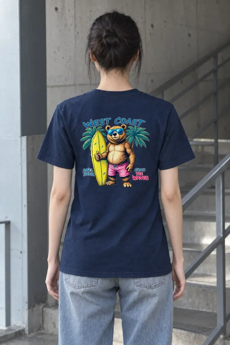 "West Coast Cool" Heavyweight Unisex Crewneck T-shirt