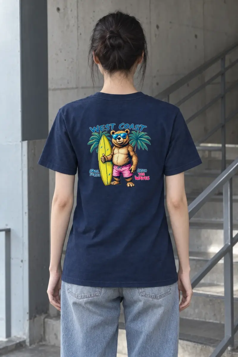 "West Coast Cool" Heavyweight Unisex Crewneck T-shirt