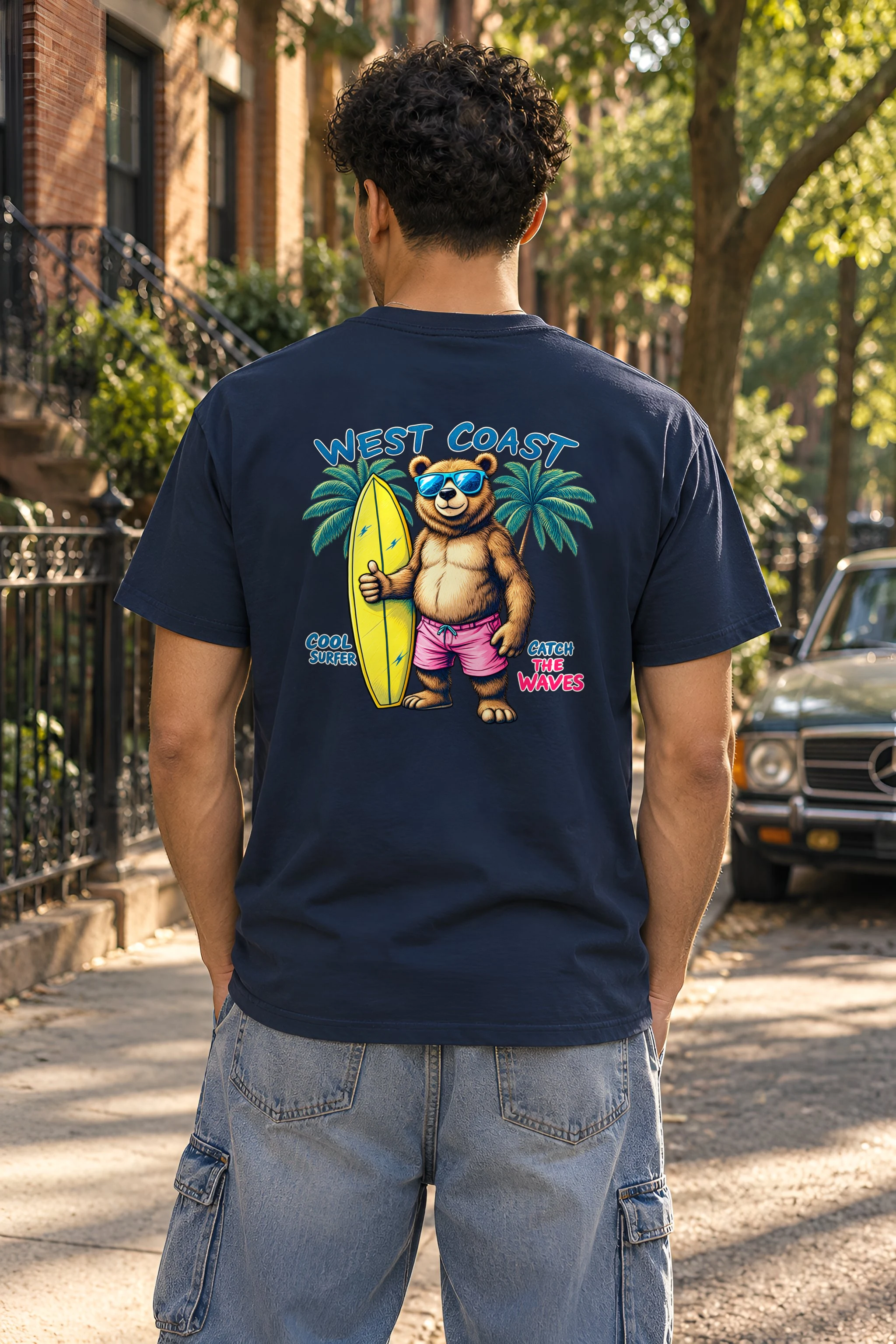 "West Coast Cool" Heavyweight Unisex Crewneck T-shirt