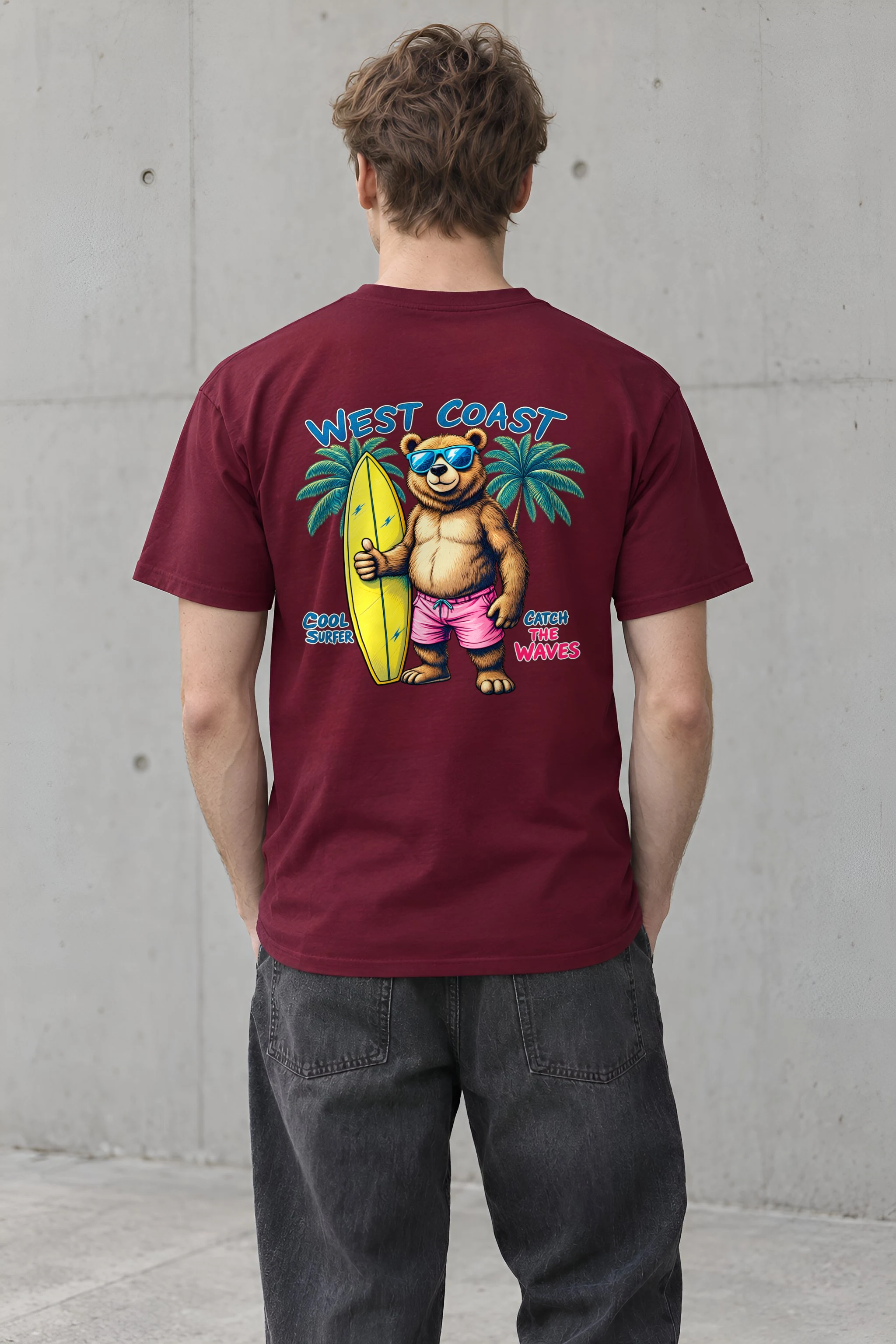 "West Coast Cool" Heavyweight Unisex Crewneck T-shirt