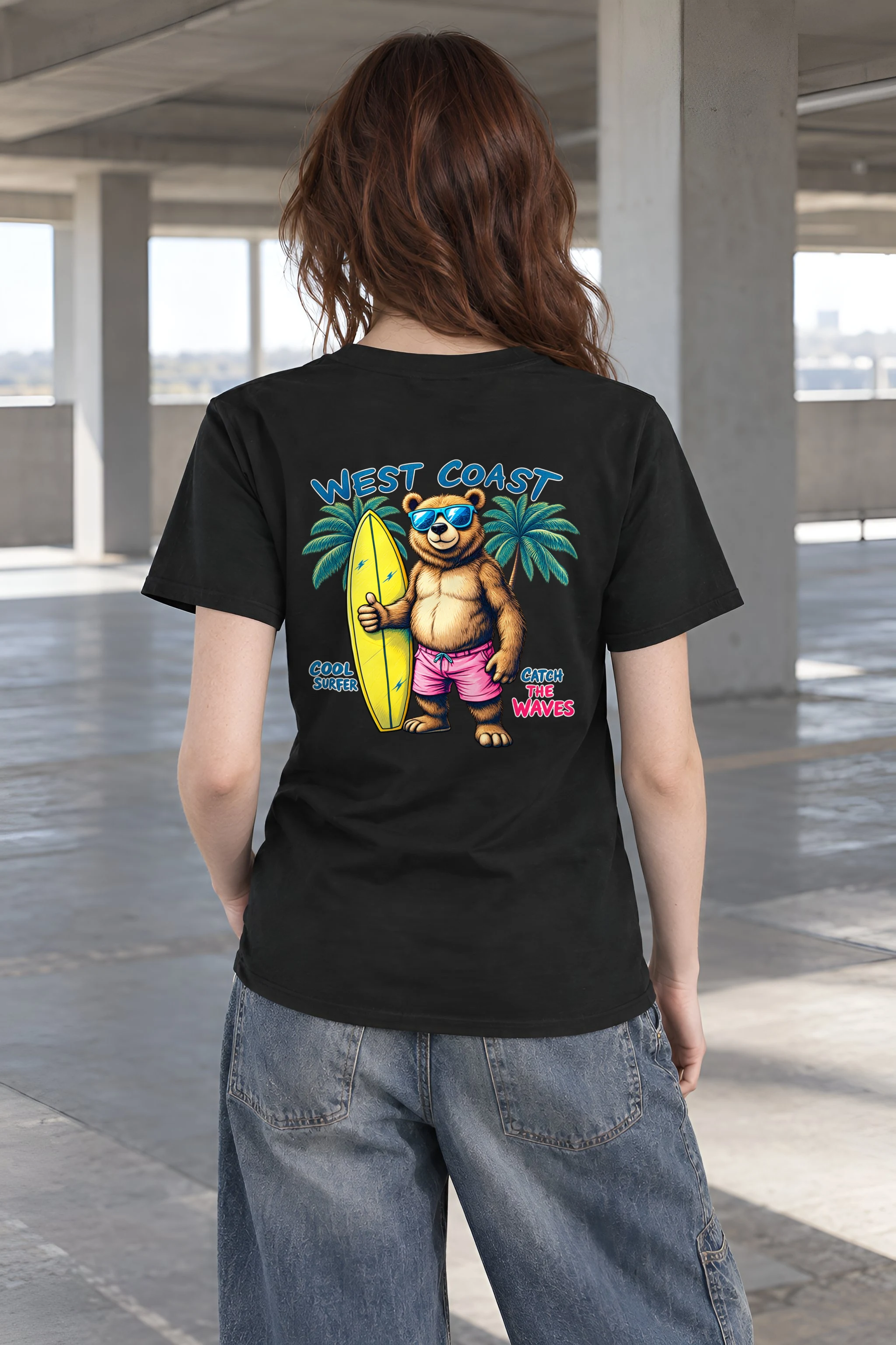 "West Coast Cool" Heavyweight Unisex Crewneck T-shirt