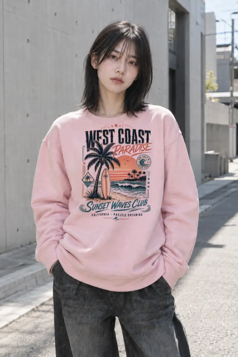 "West Coast Paradise" Heavy Blend Unisex Crewneck Sweatshirt | Gildan 18000