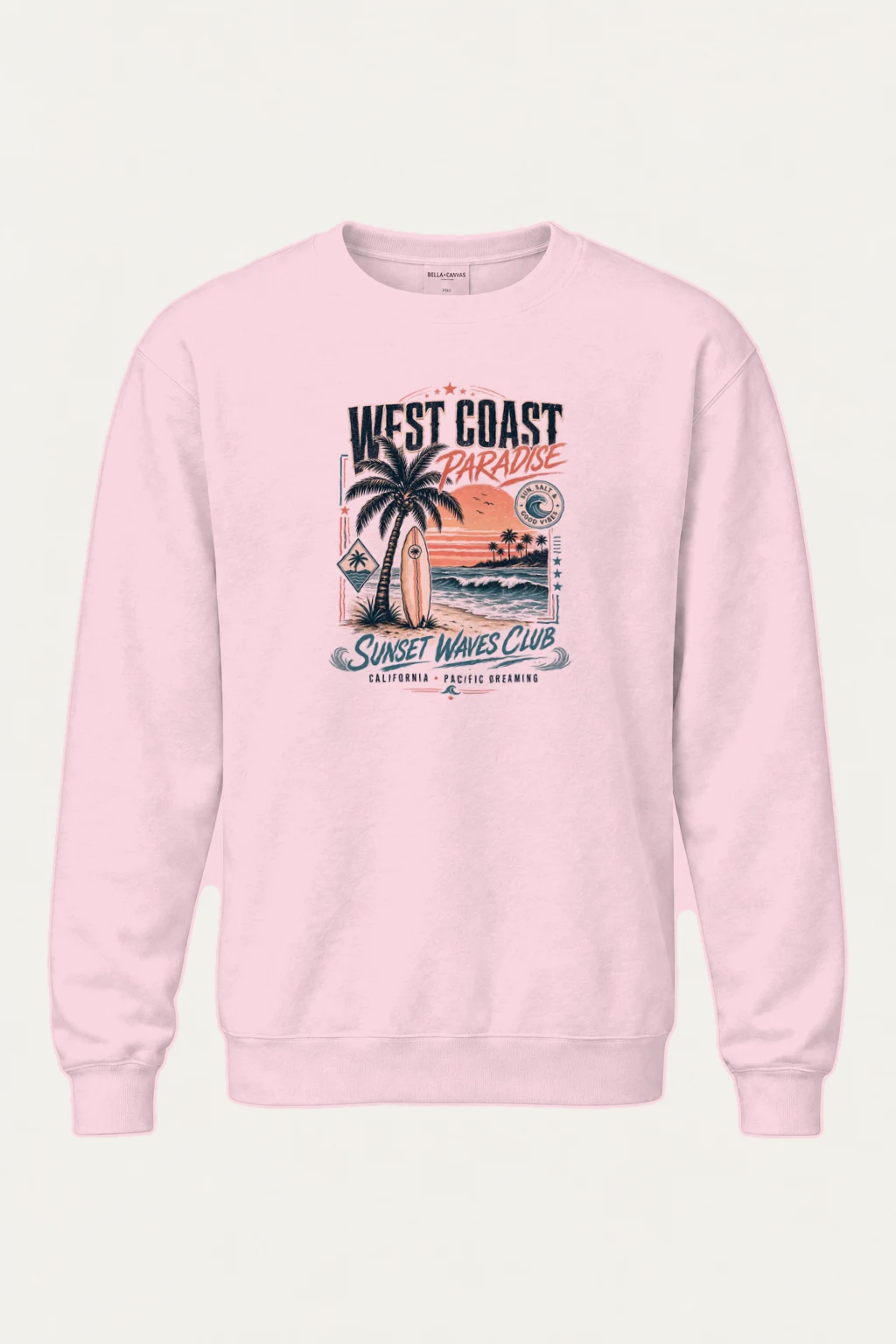 "West Coast Paradise" Heavy Blend Unisex Crewneck Sweatshirt | Gildan 18000