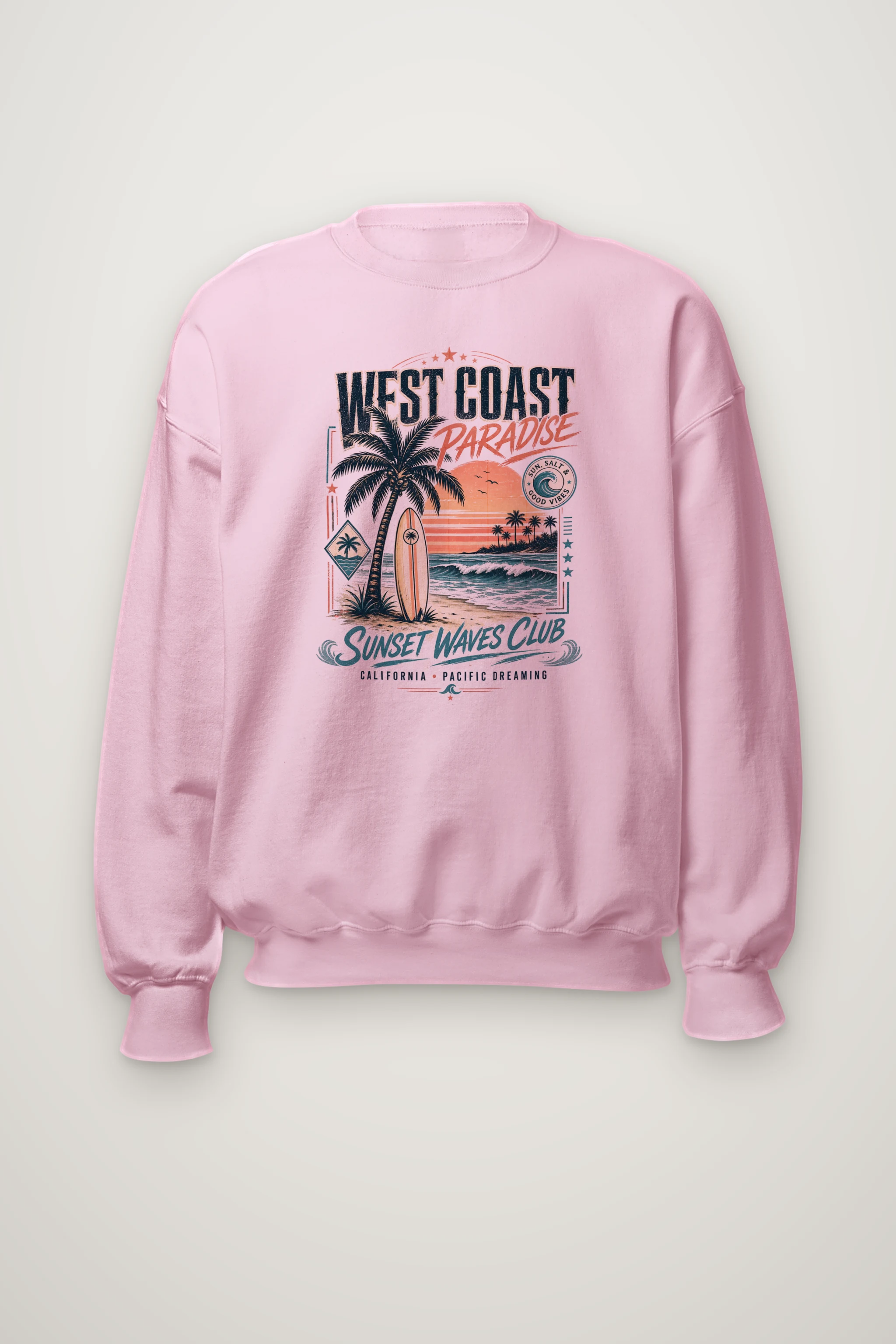 "West Coast Paradise" Heavy Blend Unisex Crewneck Sweatshirt