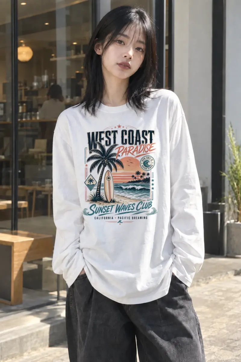 "West Coast Paradise" Unisex Longsleeve T-shirt | Gildan 2400