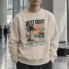 "West Coast Paradise" Unisex Sponge Fleece Crewneck Sweatshirt | Bella + Canvas 3901