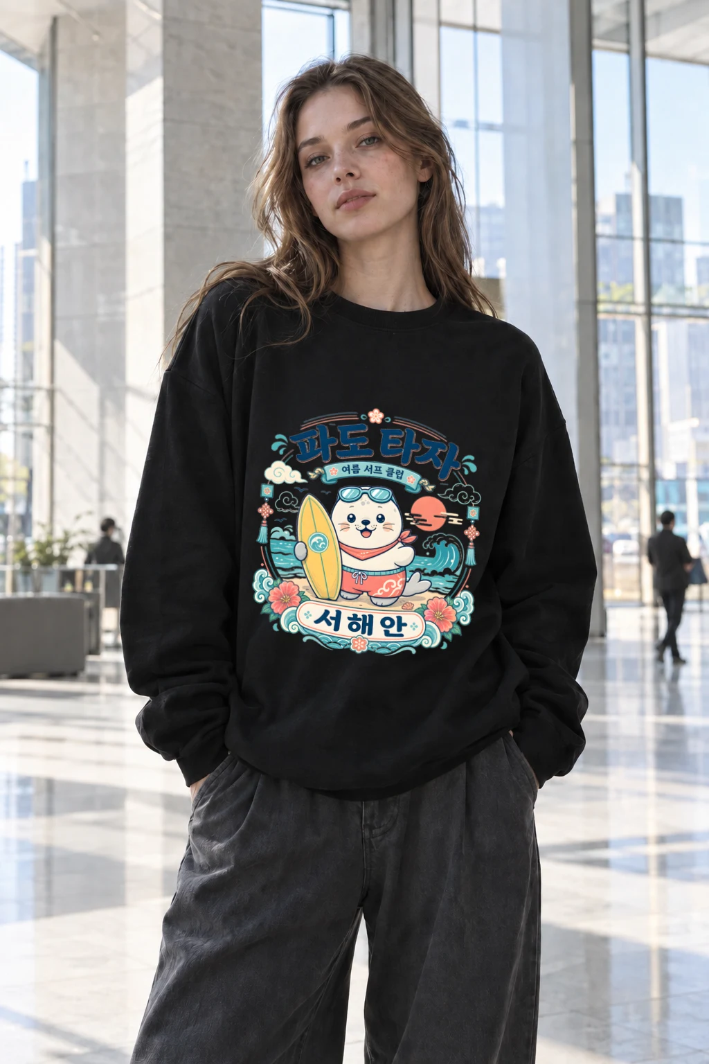 "West Coast Surf Club" Heavy Blend Unisex Crewneck Sweatshirt | Gildan 18000