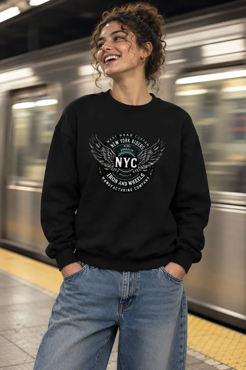 "West Road Riders" Heavy Blend Unisex Crewneck Sweatshirt