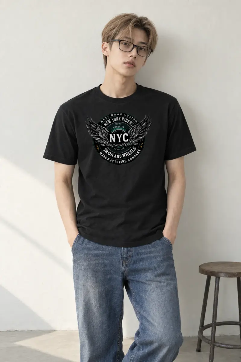 "West Road Riders" Heavyweight Unisex Crewneck T-shirt | Gildan 5000