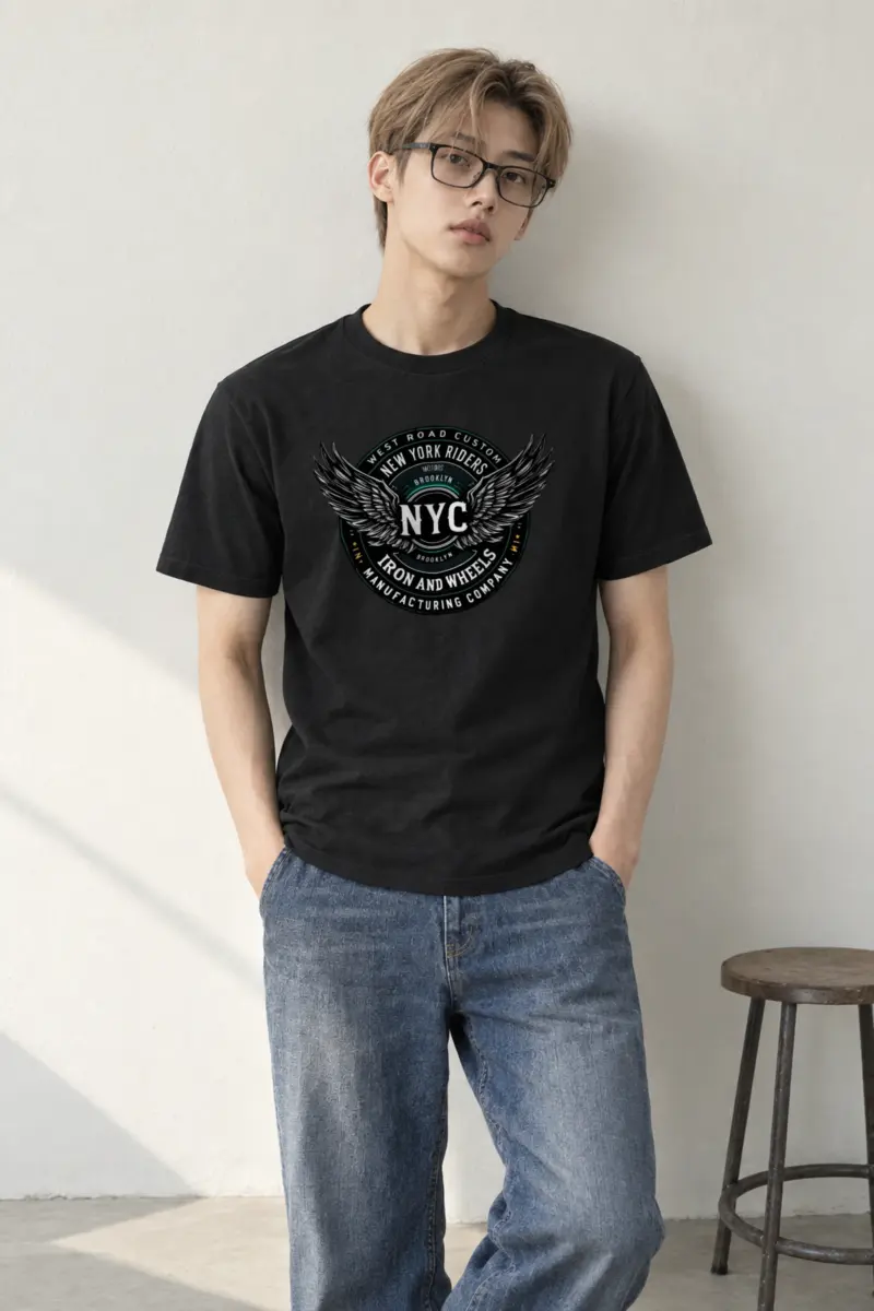 "West Road Riders" Heavyweight Unisex Crewneck T-shirt