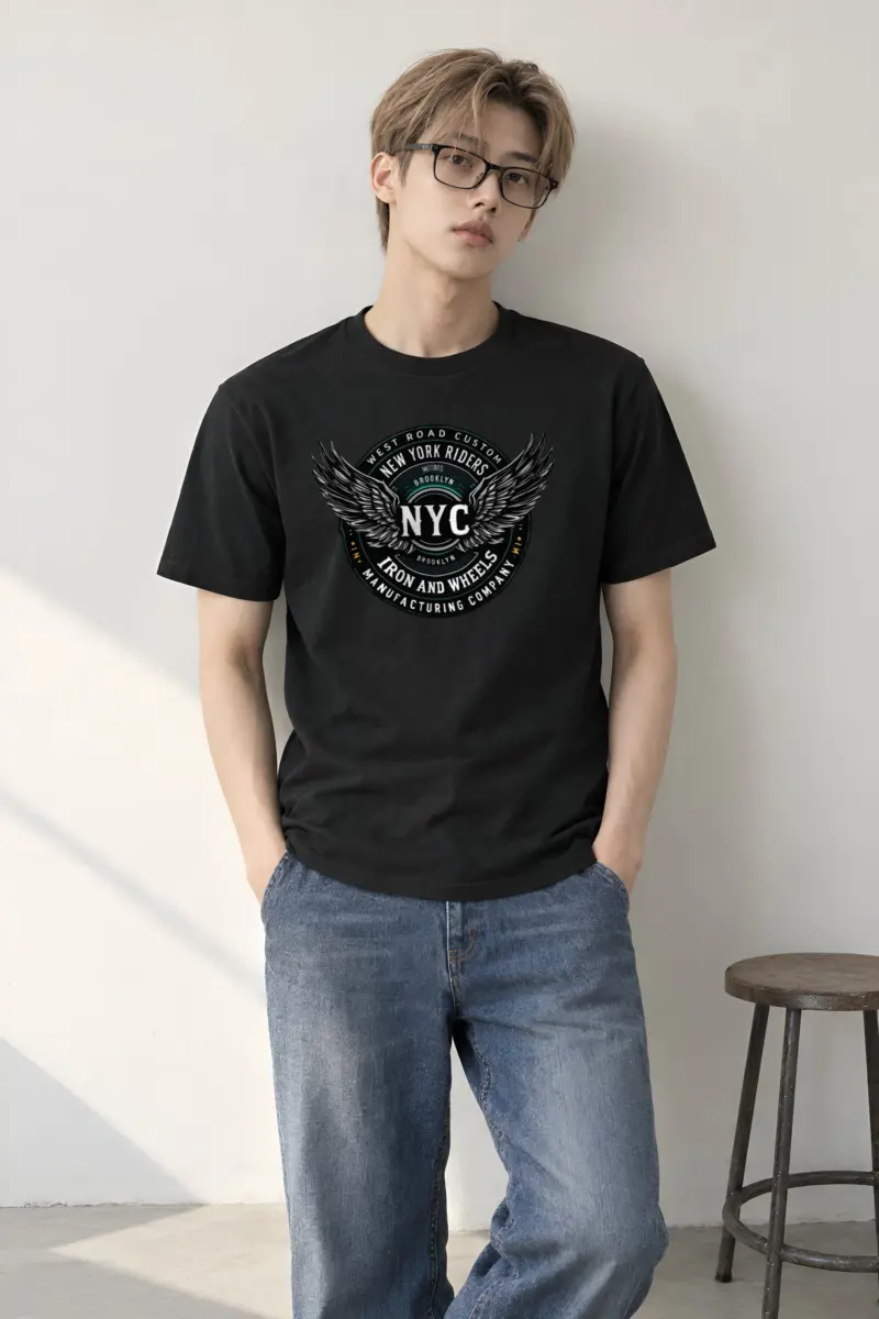 "West Road Riders" Heavyweight Unisex Crewneck T-shirt