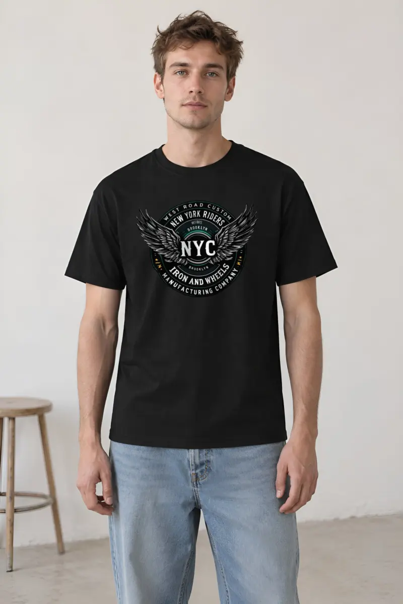 "West Road Riders" Heavyweight Unisex Crewneck T-shirt
