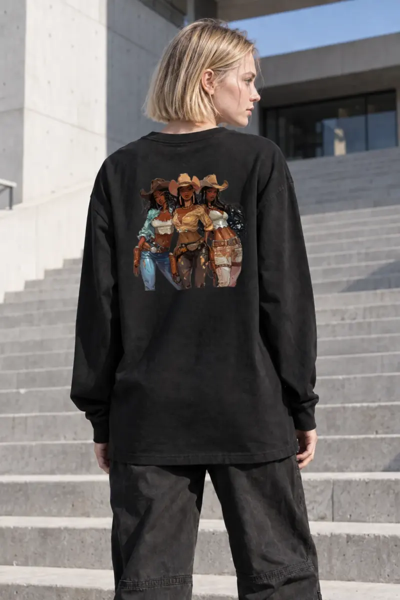 “Western Cowgirl Trio” Unisex Longsleeve T-shirt | Gildan 2400