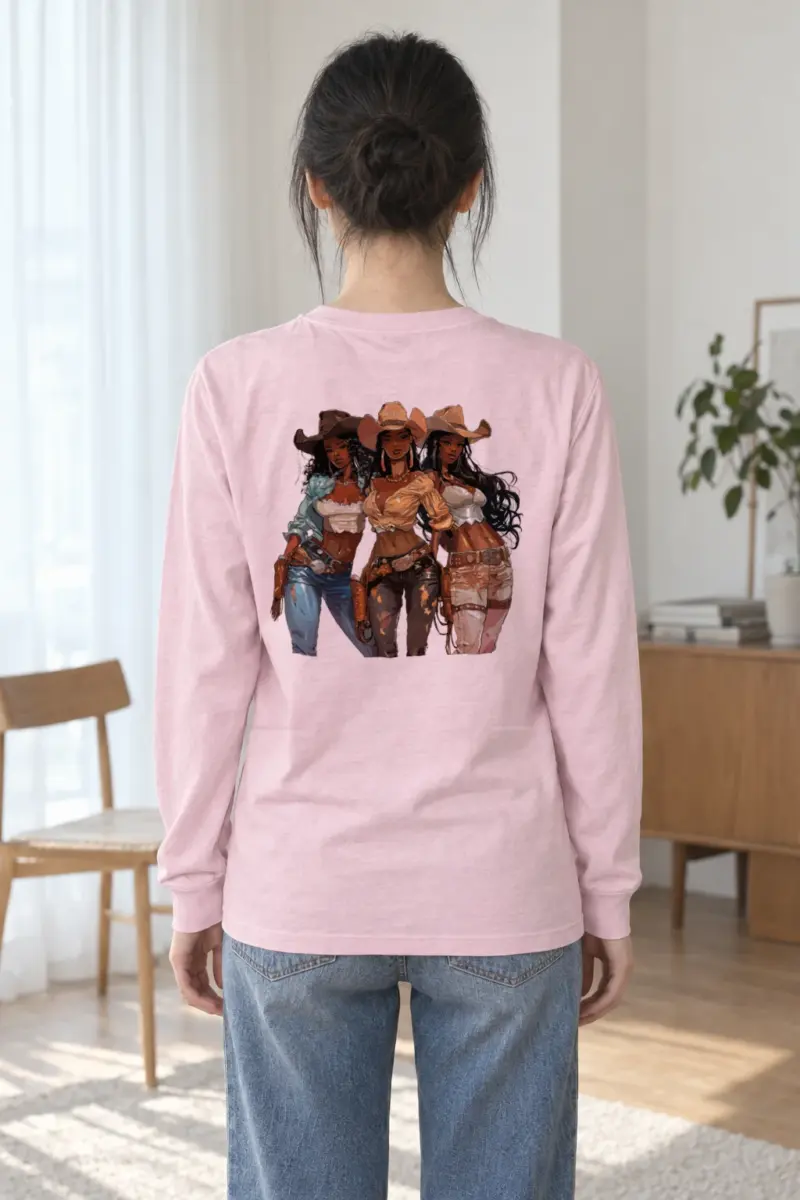 "Western Cowgirl Trio" Unisex Longsleeve T-shirt