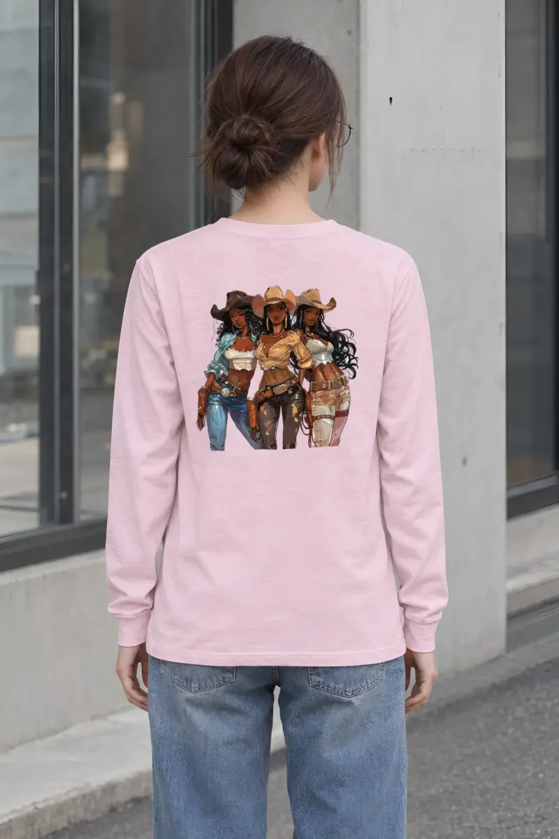 "Western Cowgirl Trio" Unisex Longsleeve T-shirt