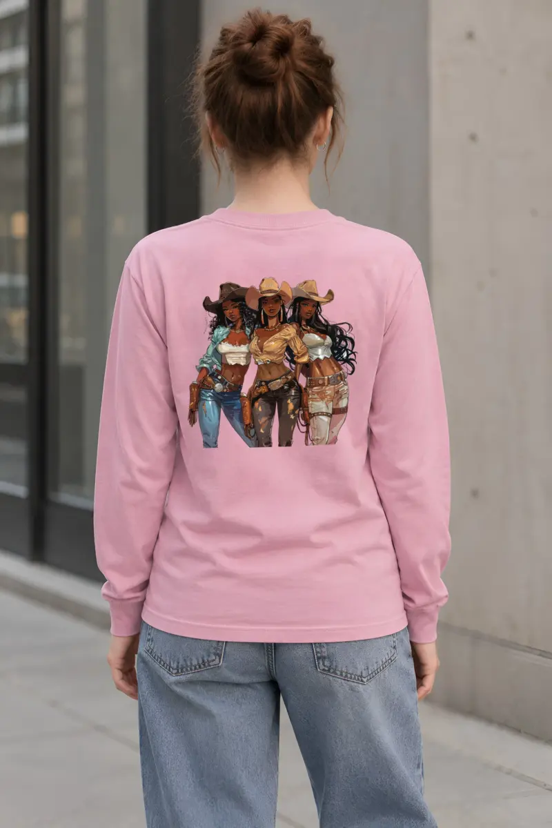 "Western Cowgirl Trio" Unisex Longsleeve T-shirt