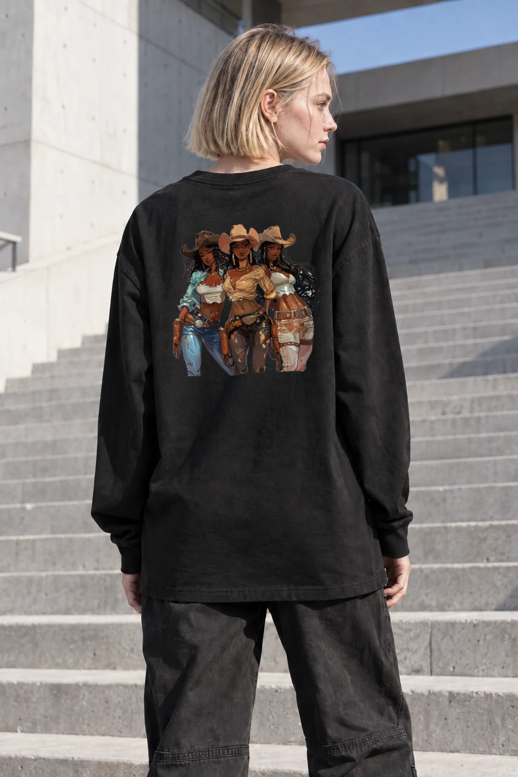 "Western Cowgirl Trio" Unisex Longsleeve T-shirt | Gildan 2400