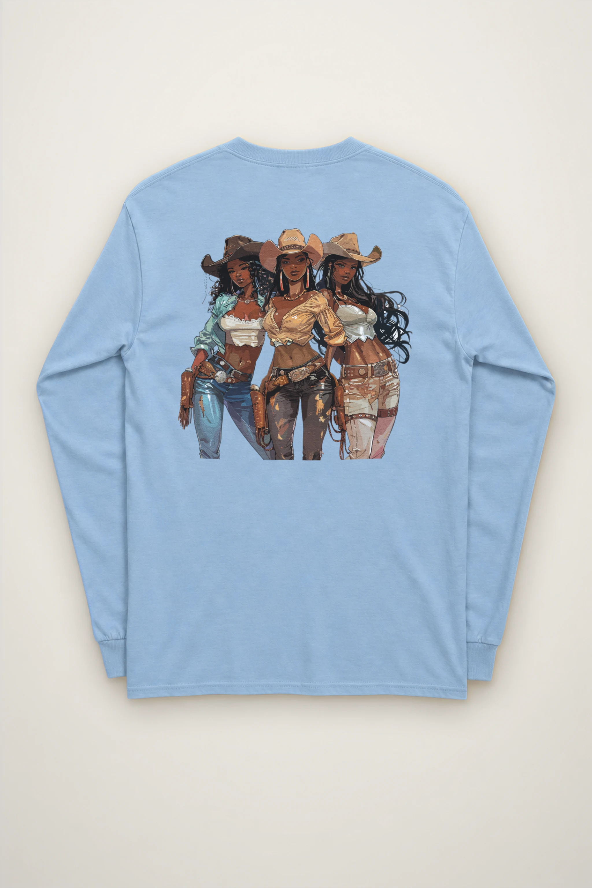 "Western Cowgirl Trio" Unisex Longsleeve T-shirt