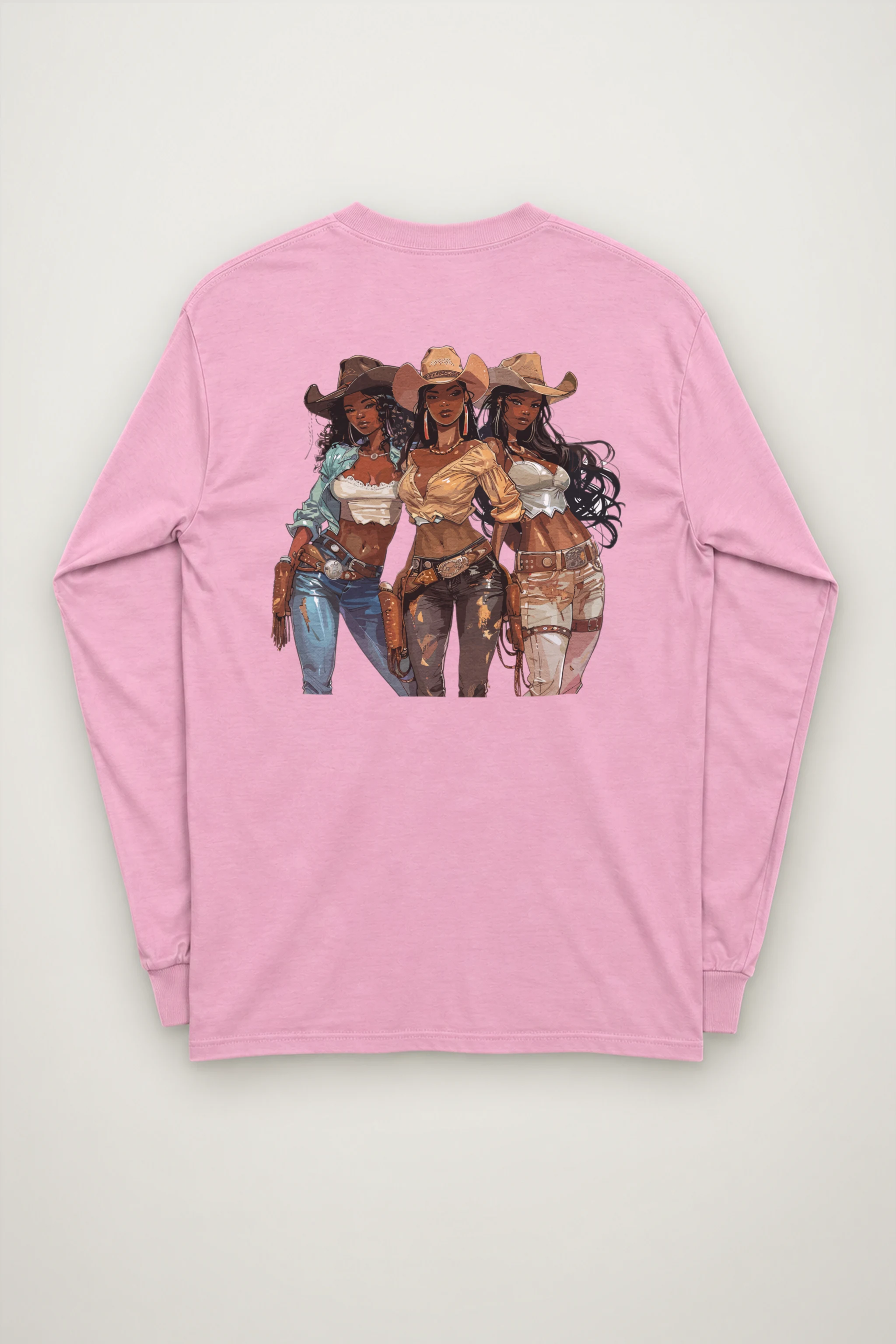 "Western Cowgirl Trio" Unisex Longsleeve T-shirt