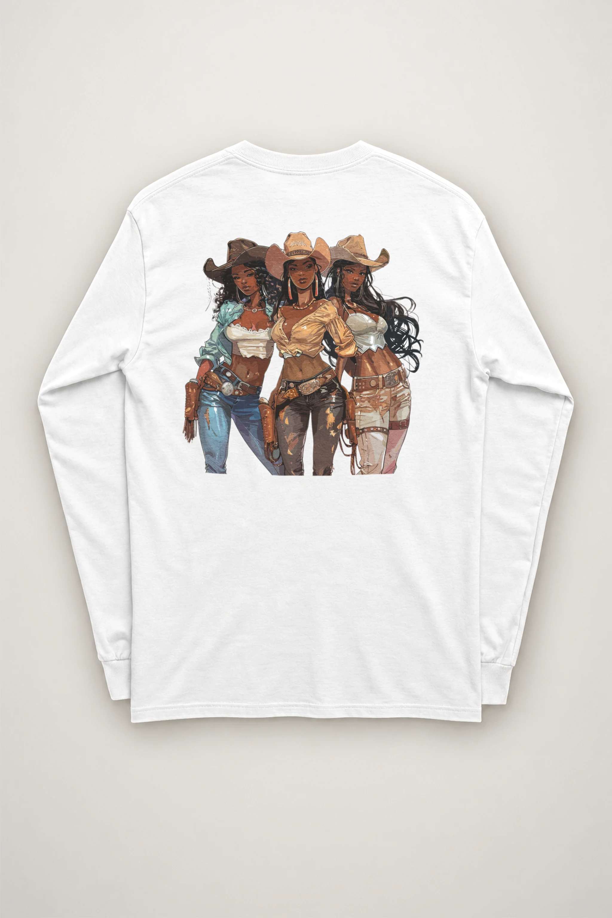 "Western Cowgirl Trio" Unisex Longsleeve T-shirt