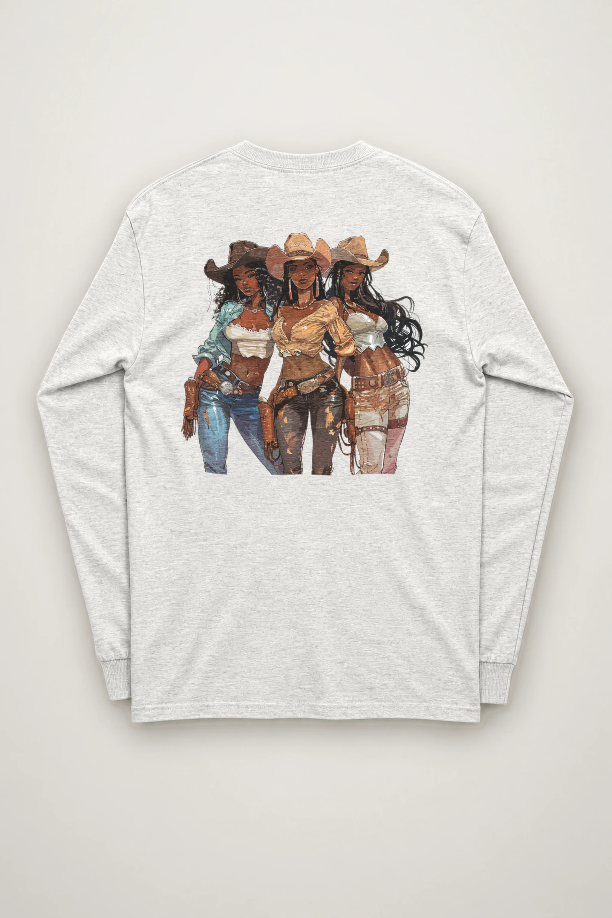 "Western Cowgirl Trio" Unisex Longsleeve T-shirt