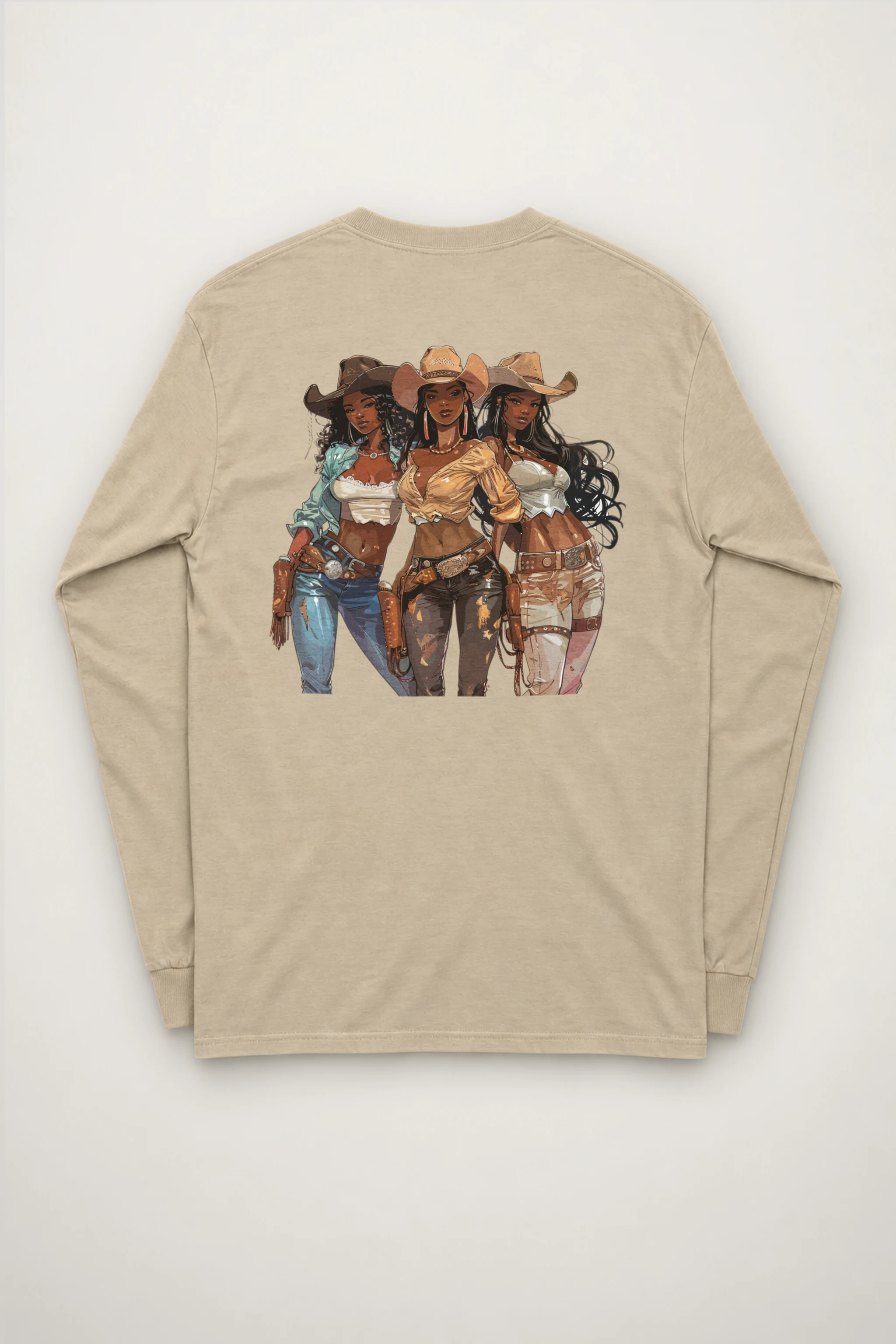 "Western Cowgirl Trio" Unisex Longsleeve T-shirt