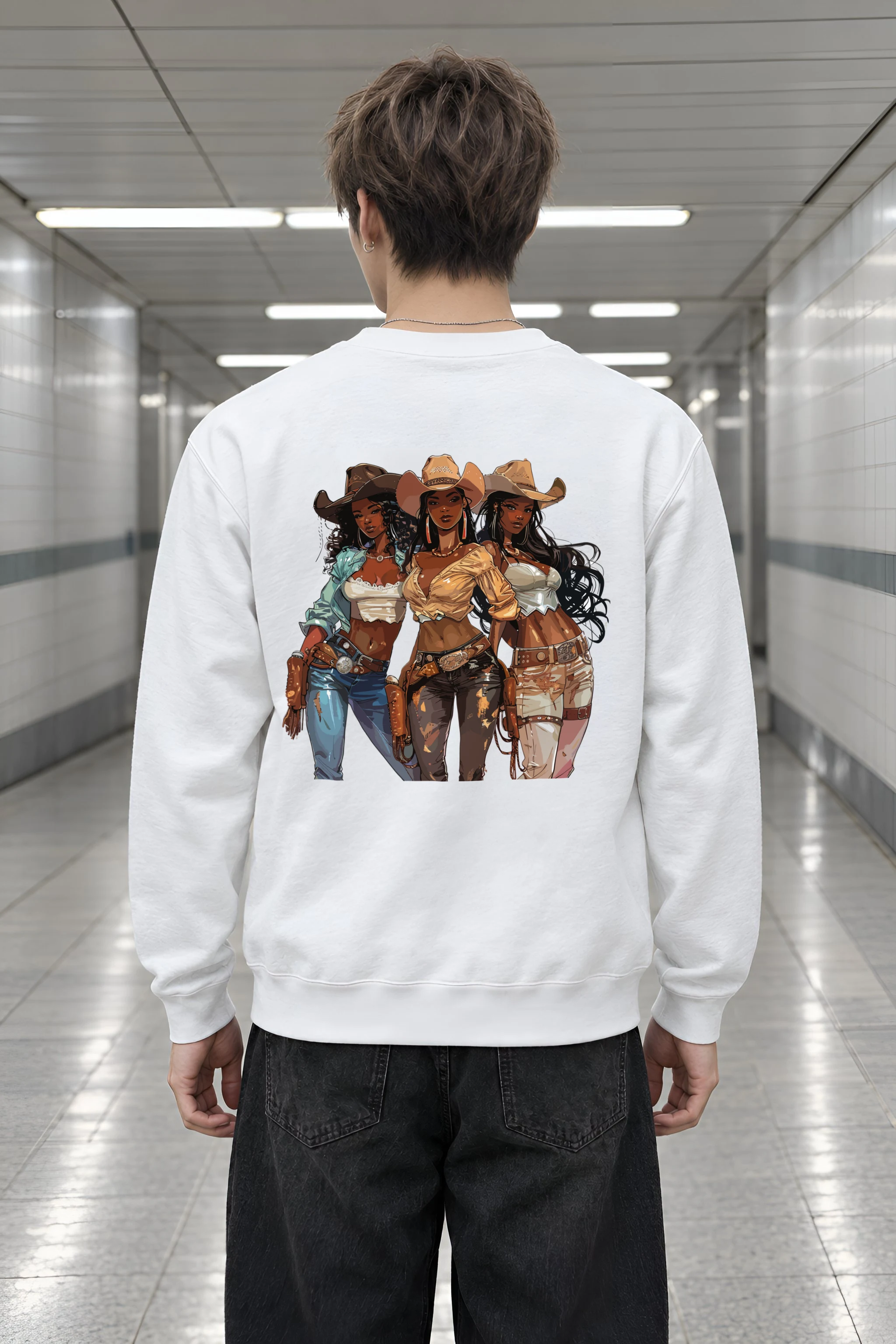 "Western Trio" Heavy Blend Unisex Crewneck Sweatshirt