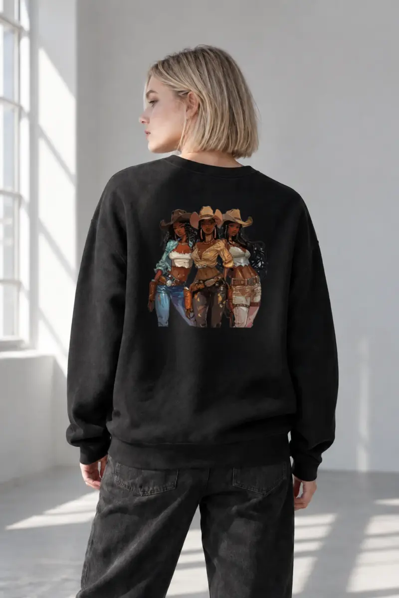 “Western Trio” Heavy Blend Unisex Crewneck Sweatshirt | Gildan 18000