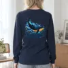 "Whale Wave Folk" Unisex Longsleeve T-shirt