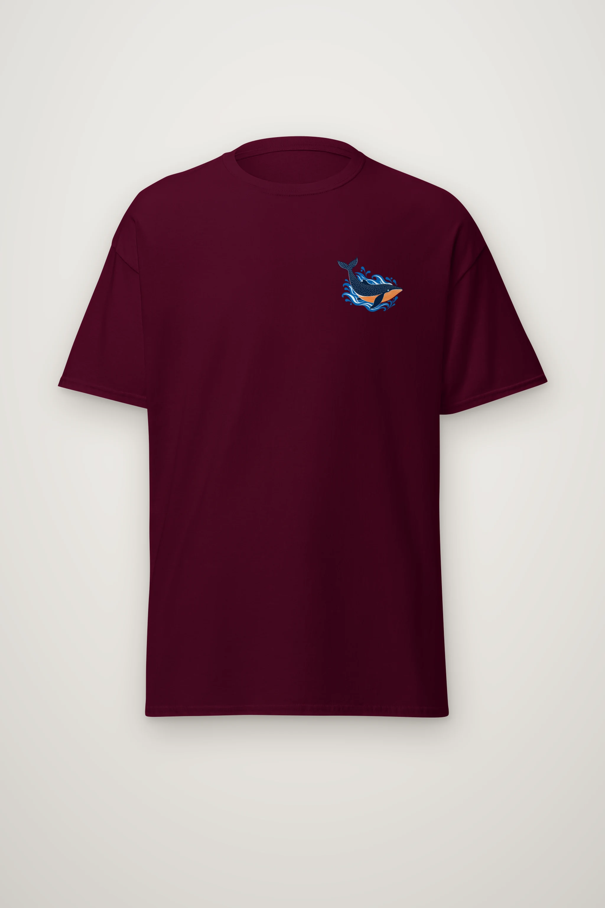 "Whale Waves" Heavyweight Unisex Crewneck T-shirt