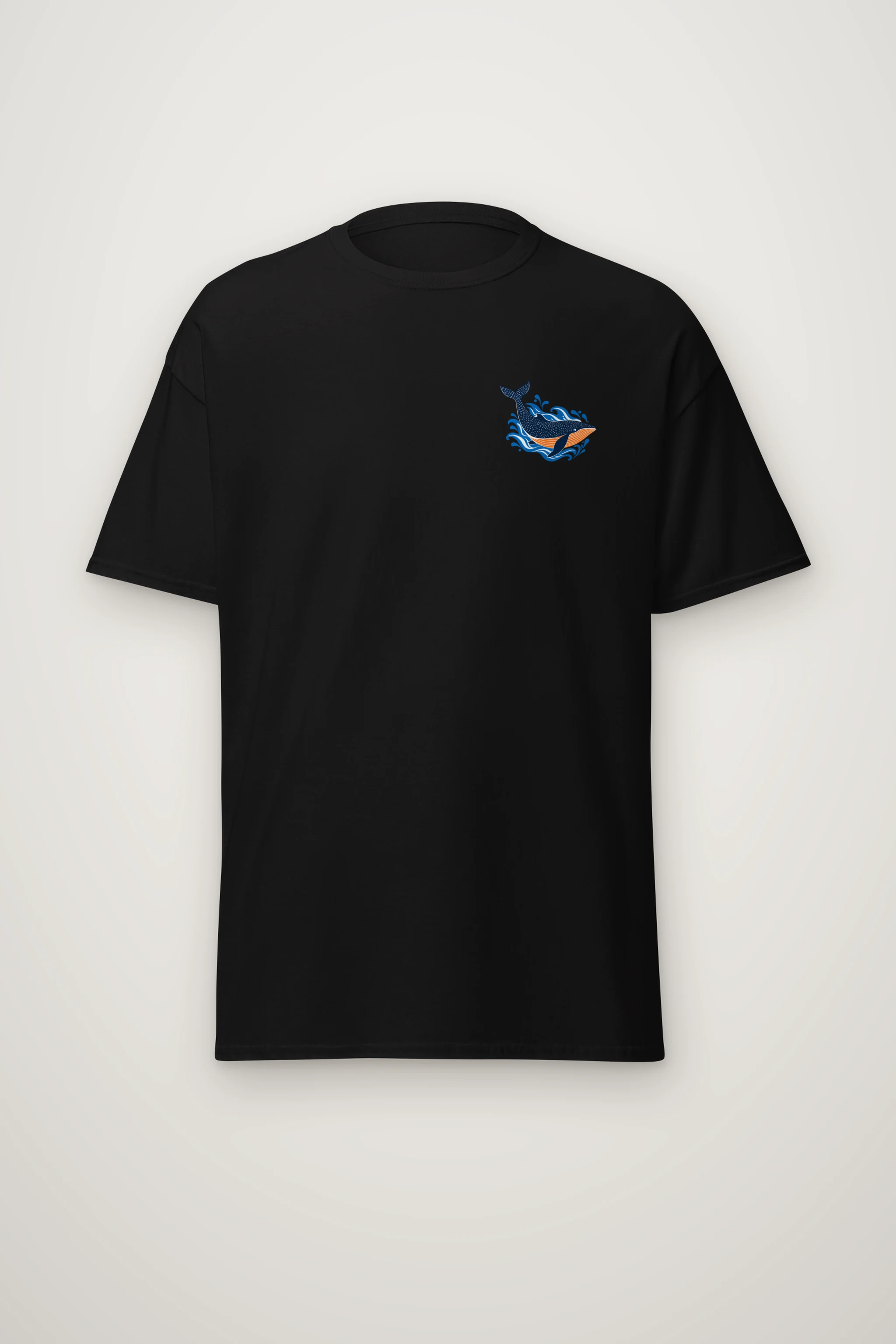 "Whale Waves" Heavyweight Unisex Crewneck T-shirt