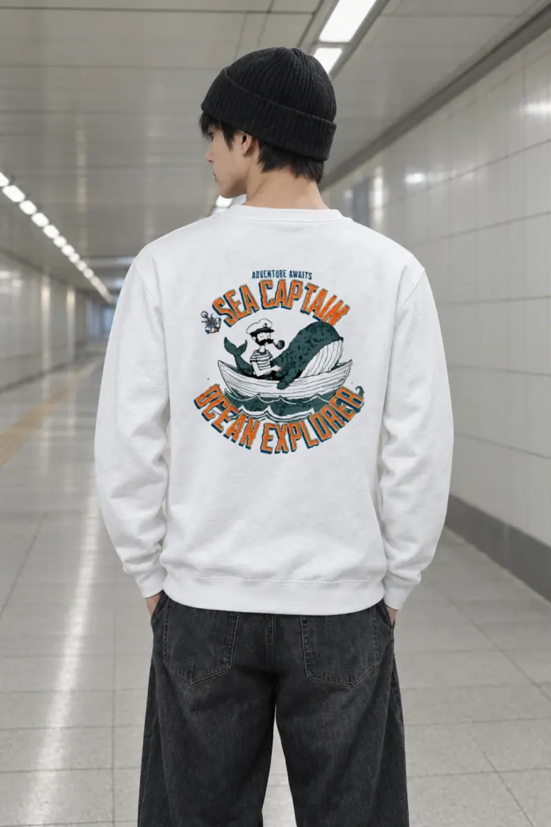 "Whalebound Captain" Heavy Blend Unisex Crewneck Sweatshirt