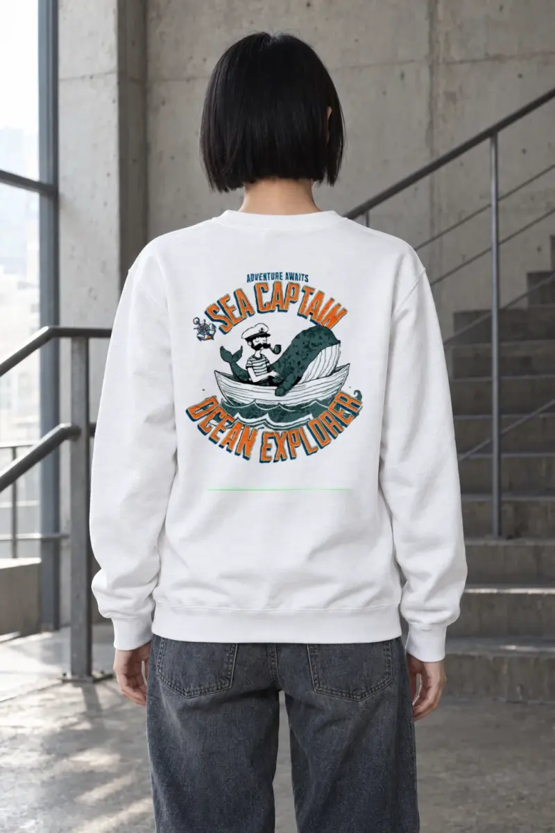 "Whalebound Captain" Heavy Blend Unisex Crewneck Sweatshirt | Gildan 18000
