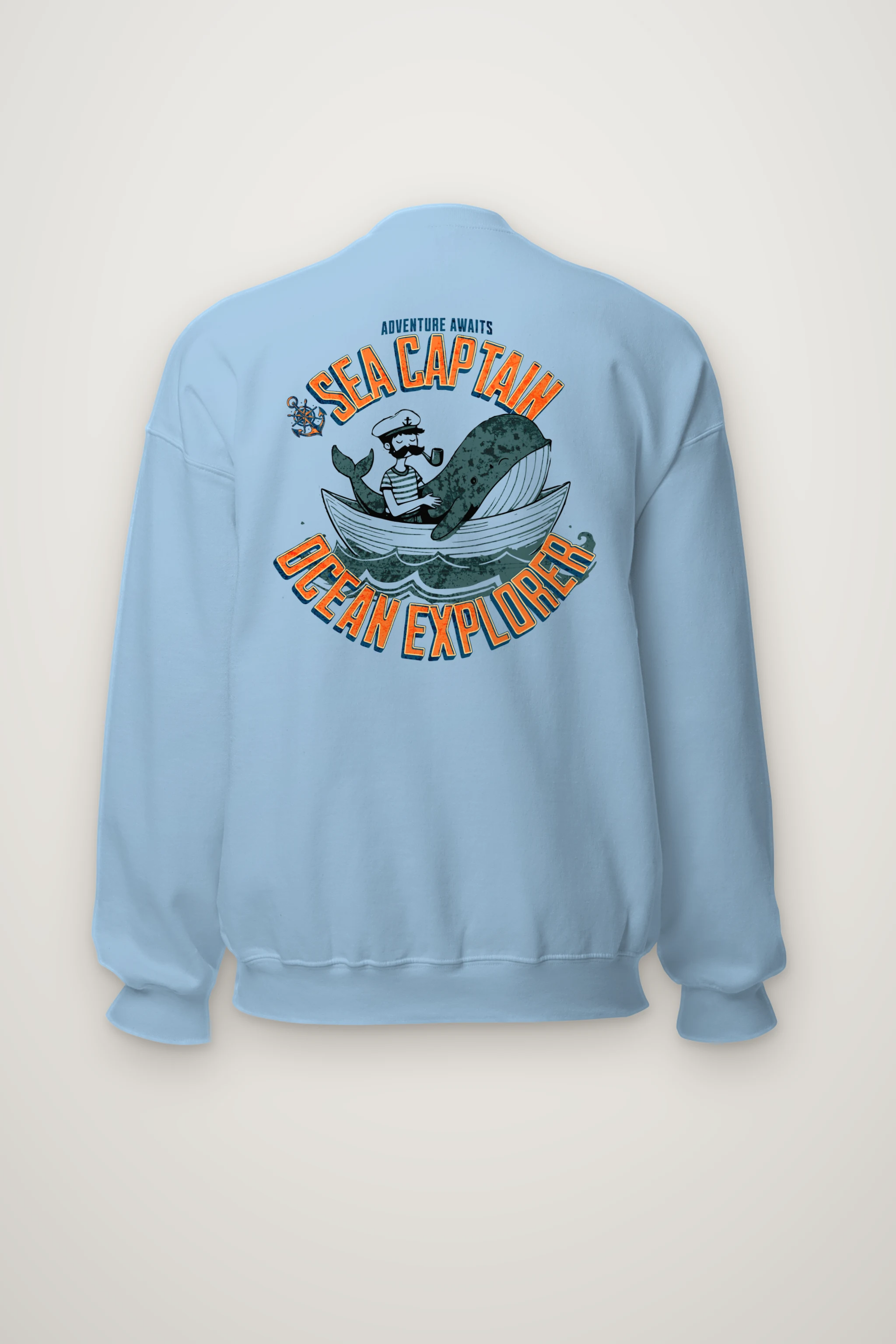 "Whalebound Captain" Heavy Blend Unisex Crewneck Sweatshirt